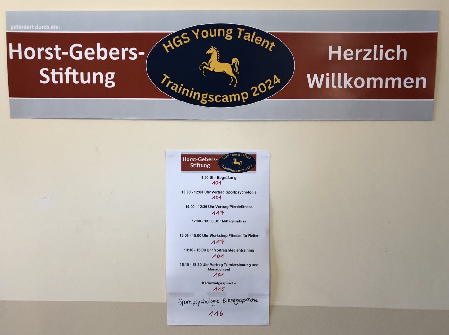 HGS Young Talent Trainingscamp Willkommen